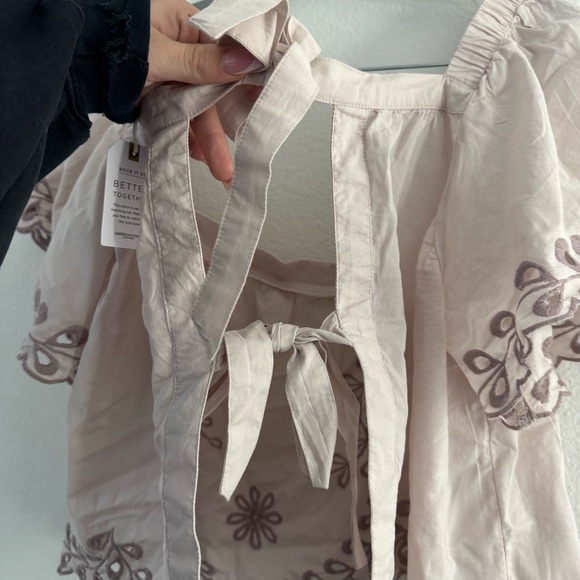 AE Women’s Embroidered Eyelet Dusty Pink Ethereal Fairy Girly Matching Set NWT - Picture 7 of 11